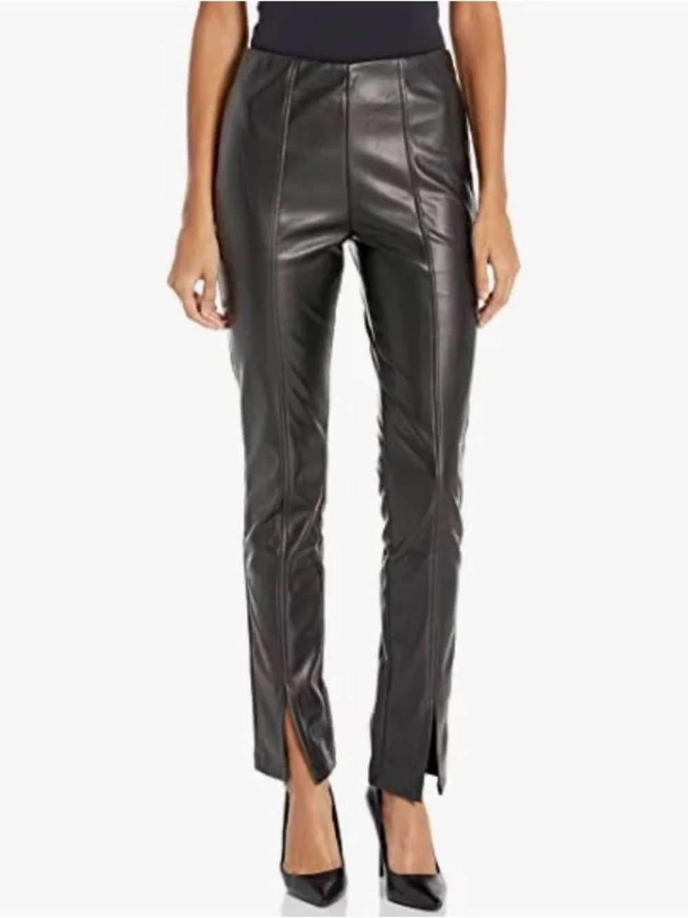 NWT Steve Madden Black Faux Leather Paneled Leggings
